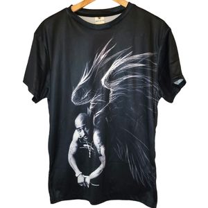 Bay Club Women's Tupac Wing Print Short Sleeve T-Shirt Size Medium